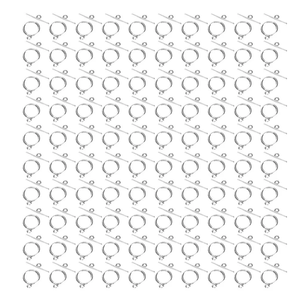 

100PCS Jewelry Accessories Alloy Toggle Clasps 2mm Round Bracelet Clasps Jewelry Clasps DIY Jewelry