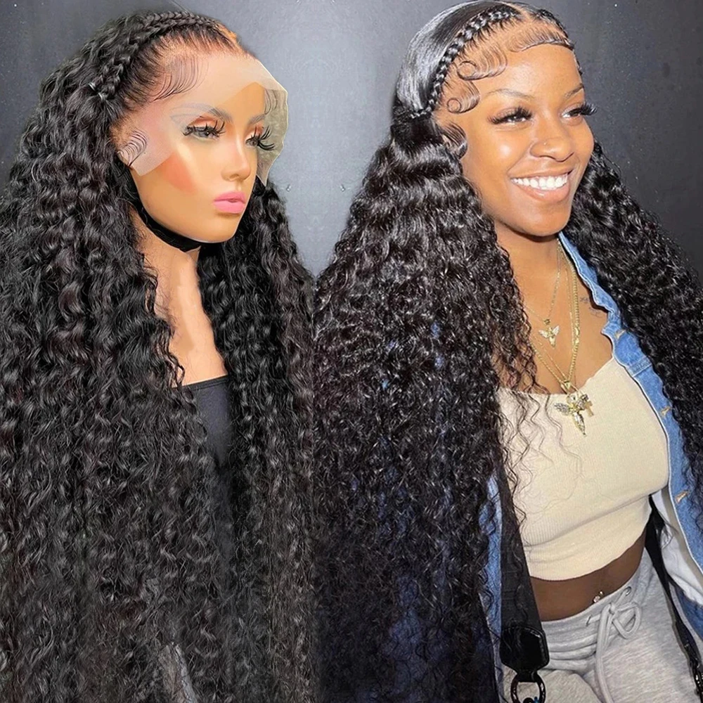 

Глубокая волна, кружевной фронтальный парик 13x4 13x6, прозрачные вьющиеся парики из натуральных волос на кружеве для женщин, 4x4, парик с застежкой, бразильские волосы Remy