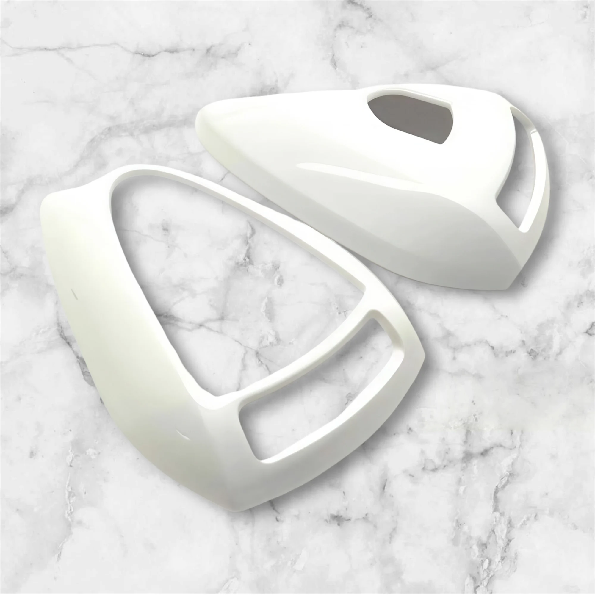 

Gloss White Key Fob Cover Shell Case For Porsche 911 997 Cayman Boxster 987 2005–2008 Fits Black Remote Head 2 or 3 Button