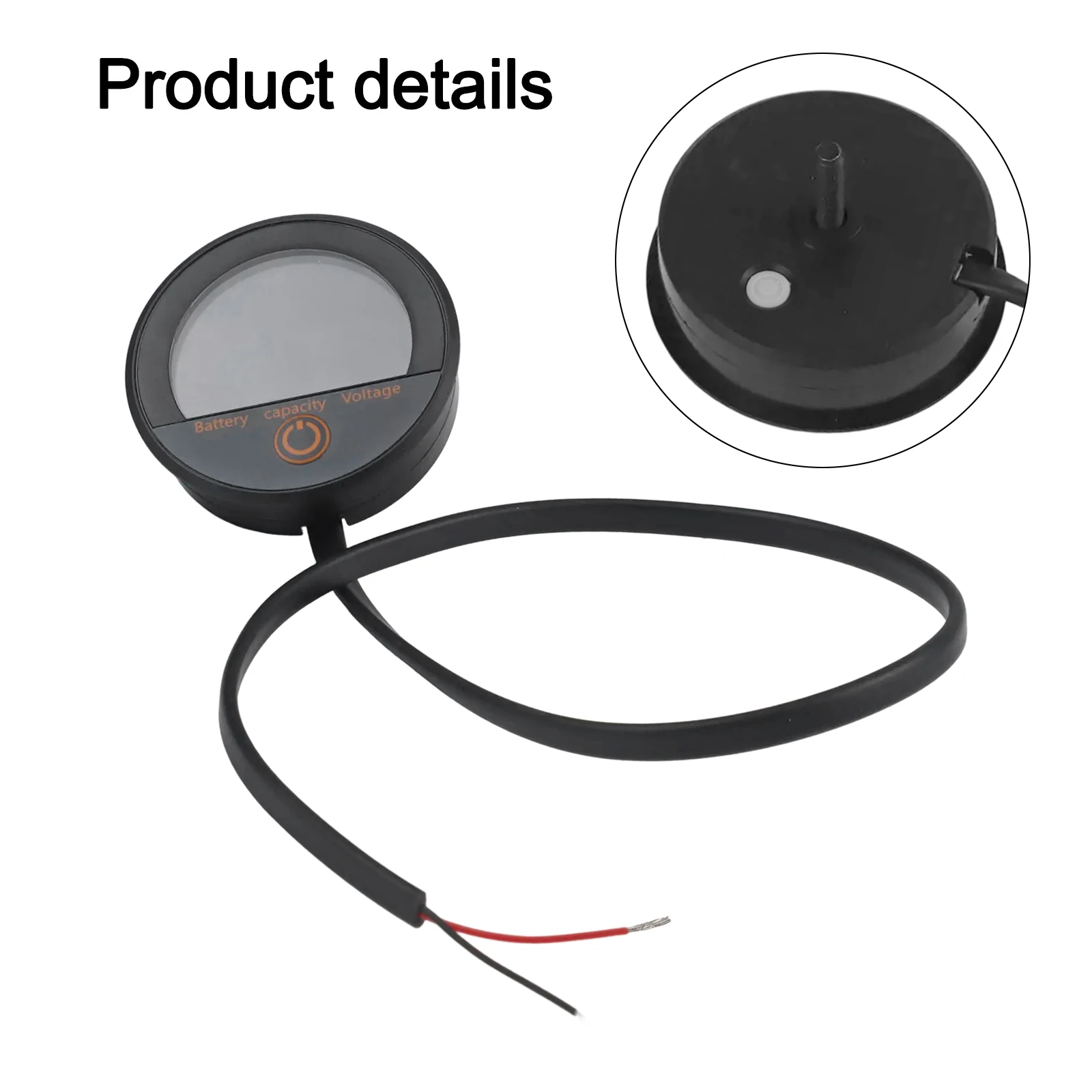 Vehicle Voltage Display Voltage Meter Battery Capacity Monitor With Backlight LCD Battery Meter for versatile Compatibility