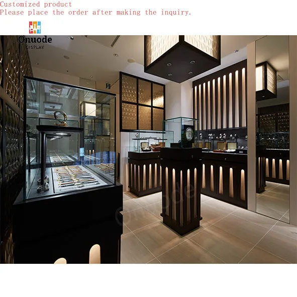 

Custom.Custom Full Jewelry Store Design Luxury Boutique Retail Stores Furniture Set with LED Lighting Jewelry Shop Display