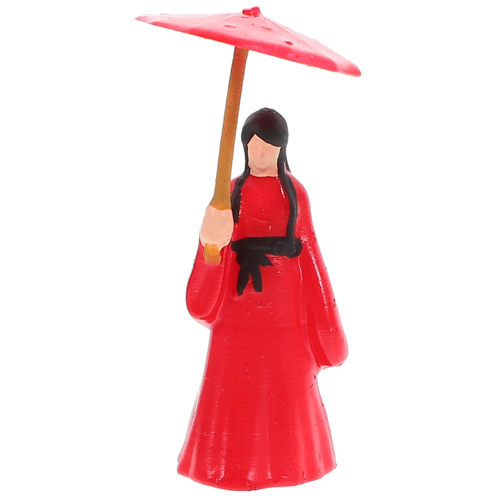 

Mini Umbrella Girl Model Figurine Resin Hanfu Statue Ancient Chinese Craft Tabletop Decoration Miniature Landscape Figurines