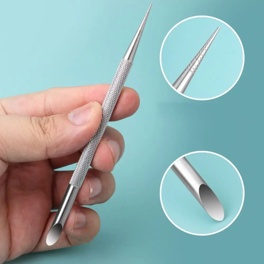 Spingi cuticole in acciaio inossidabile nuovo strumento per la cura delle unghie smussato Manicure Stick rimozione della cuticola Double Ended Nail punteggiatura penna chiodo