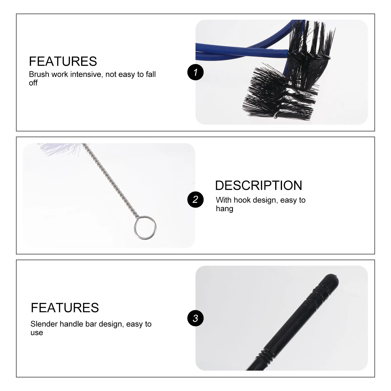 

4pcs Trumpet Cleaning Brush Set Wind Instrument Small Bore Flexible Mouthpiece Durable Multi-functional for Family Gift