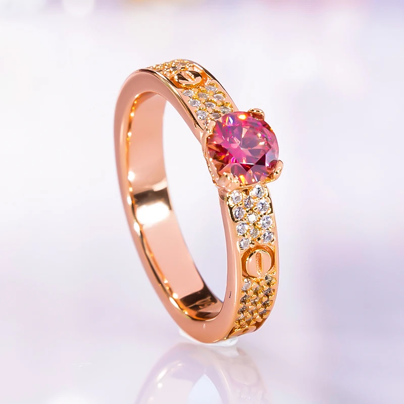 

Женское Обручальное кольцо с муассанитом, из серебра 925 пробы