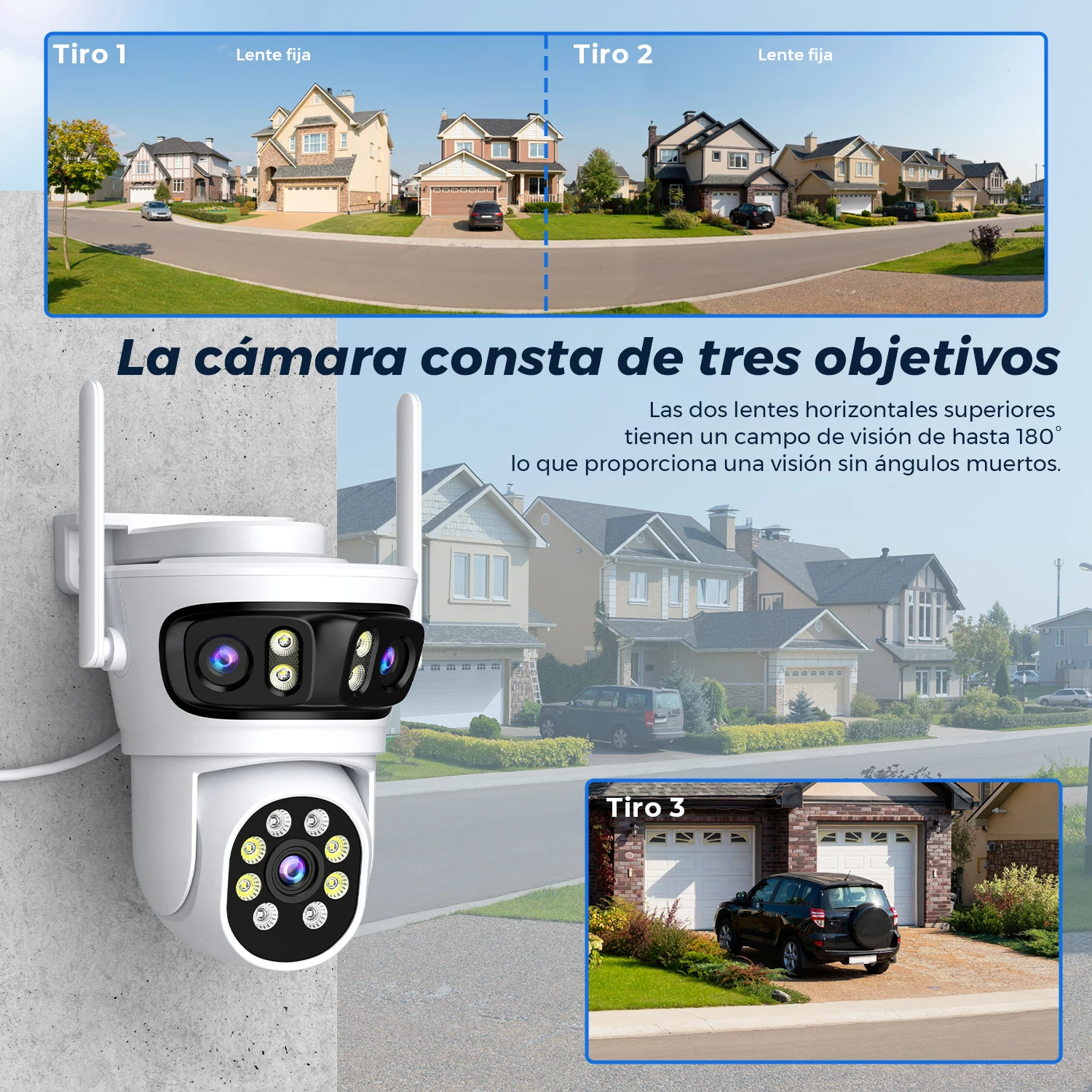 15MP 6K HD Tre lenti 3 schermi WIFI IP Camera Esterna Doppia lente 10MP 5K PTZ Telecamera Ai Auto Tracking CCTV Video Telecamera di sicurezza