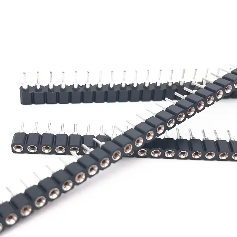 5PCS 1x40P 2.54mm Round Hole Female Header Tin Single Row 40Pin 0.1