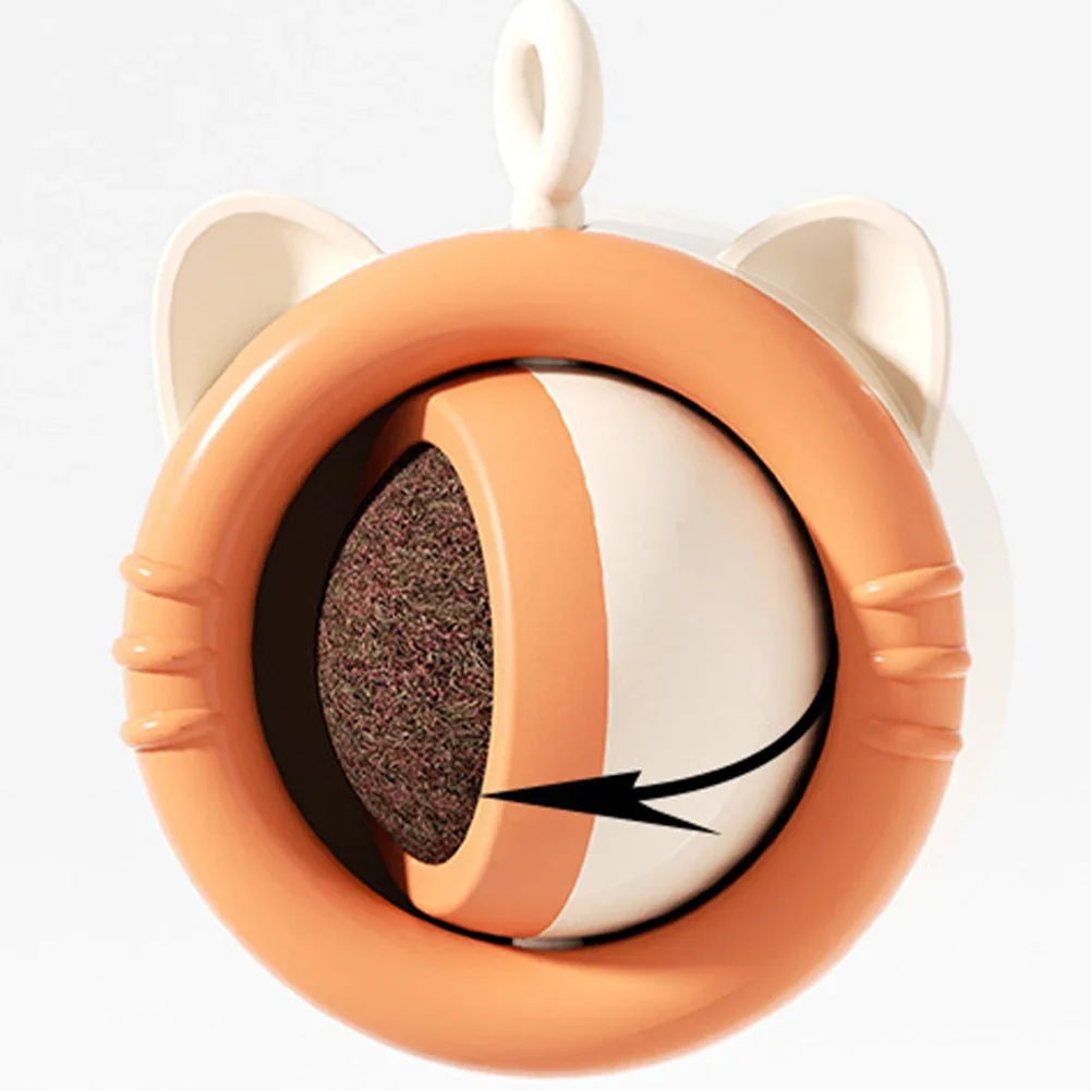 Cat rotating grinding teeth ball pet biting and cleaning teeth toy indoor puzzle and relaxation cat supplies