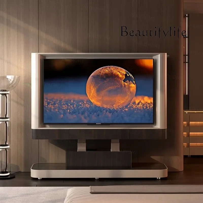 BJ Living Room Partition Cabinet Bedroom TV Cabinet TV Bracket Double-sided Use Lifting TV Cabinet