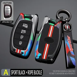Racing Style Metal Car Key Case Fob Cover for Hyundai Creta Mistra Elantra Tucson IX35 IX25 Sonata I30 Verna Creta Solaris