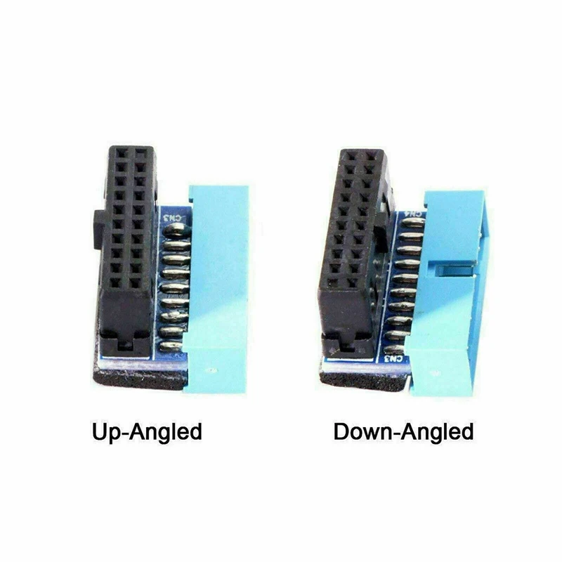 ATX Adaptador de alimentação angular macho, Conversor com 2 USB 3.0, Extensão 20Pin, 6Pin Feminino para 6Pin