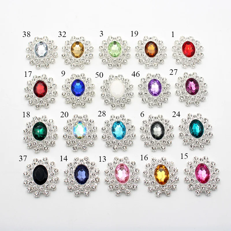 装飾的なラインストーン,25x28mm,ガラス,長方形,フラットボタン,ウェディングドレス用,ヘアアクセサリー,10個。