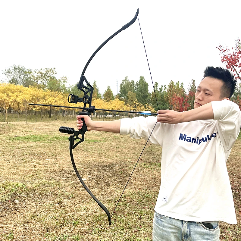 Bow และ Arrow กีฬายิง Compound Bow แบบดั้งเดิม Bow อุปกรณ์เกมกลางแจ้งโลหะผสม Slingshot การล่าสัตว์