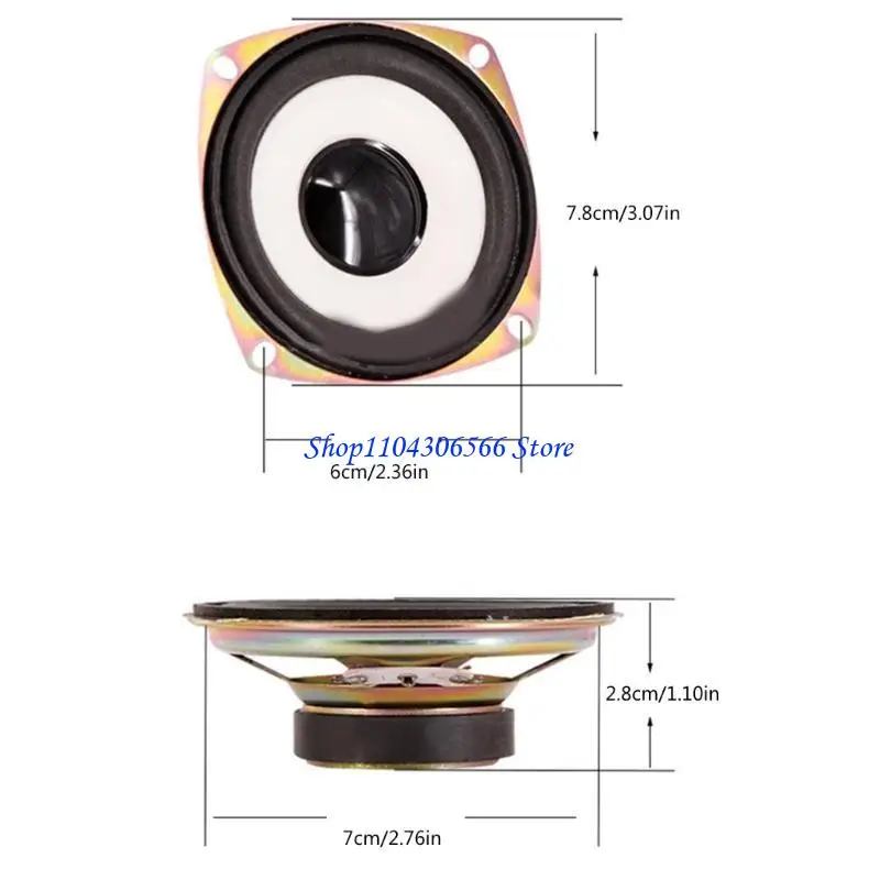 02dd 3inch مكبرات صوت 5W 4Ω أبيض مخروط الحواف المسموح بها مكبر صوت القرن الكامل لتردد مكبرات الصوت