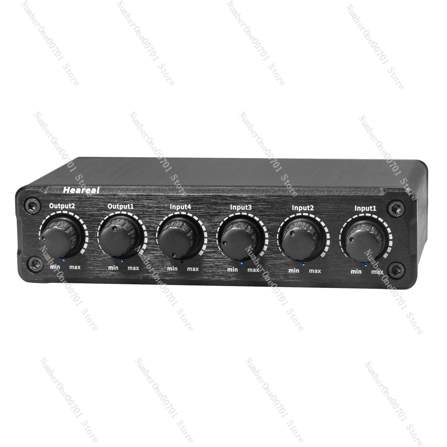 

4-in 2-out Headphone Amplifier Mixer 6.35mm Port Single/Double Channel Guitar Reverb Synthesizer Effects Pedal