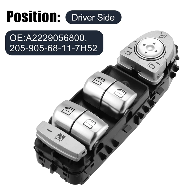 Car Power Window Switch Button For Mercedes Benz C CLASS C300 C350e C400 C43 C63 AMG Replace A2229056800