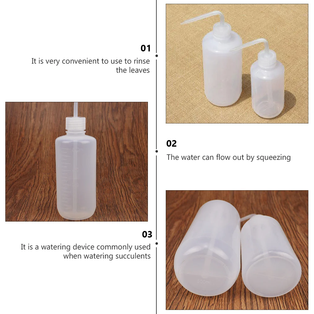 

3Pcs Plant Watering Bottle Succulent Watering Can Lightweight Leakproof Easy Squeeze Ergonomic Handle Suitable for Indoor