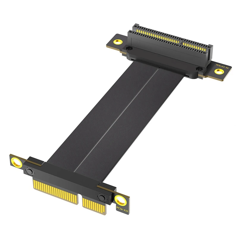 AU61-PCI-E PCI Express 4.0 4X Extension Cable ( Dual Vertical 90 Degree Direction)