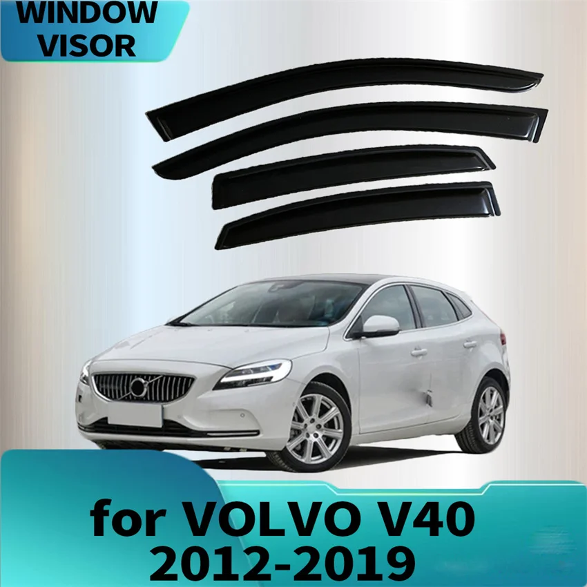 

Оконный козырек для Volvo V40 2012 2013 2014 2015 2016 2017 2018 2019, ветровые дефлекторы, защита от дождя, дверной козырек, вентиляционные шторы, вентиляционный козырек