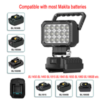 Outdoor Flood Light 3 inch Work Light For Makita 14.4V 18V Li-ion Battery LED Flashlight Lantern Camping Lamp Emergency Lighting
