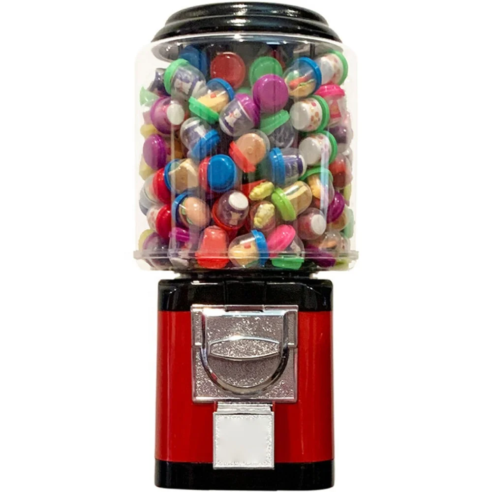 Plastic mini twisted egg display bucket candy chewing gum gift capsule vending machine can be customized double fast