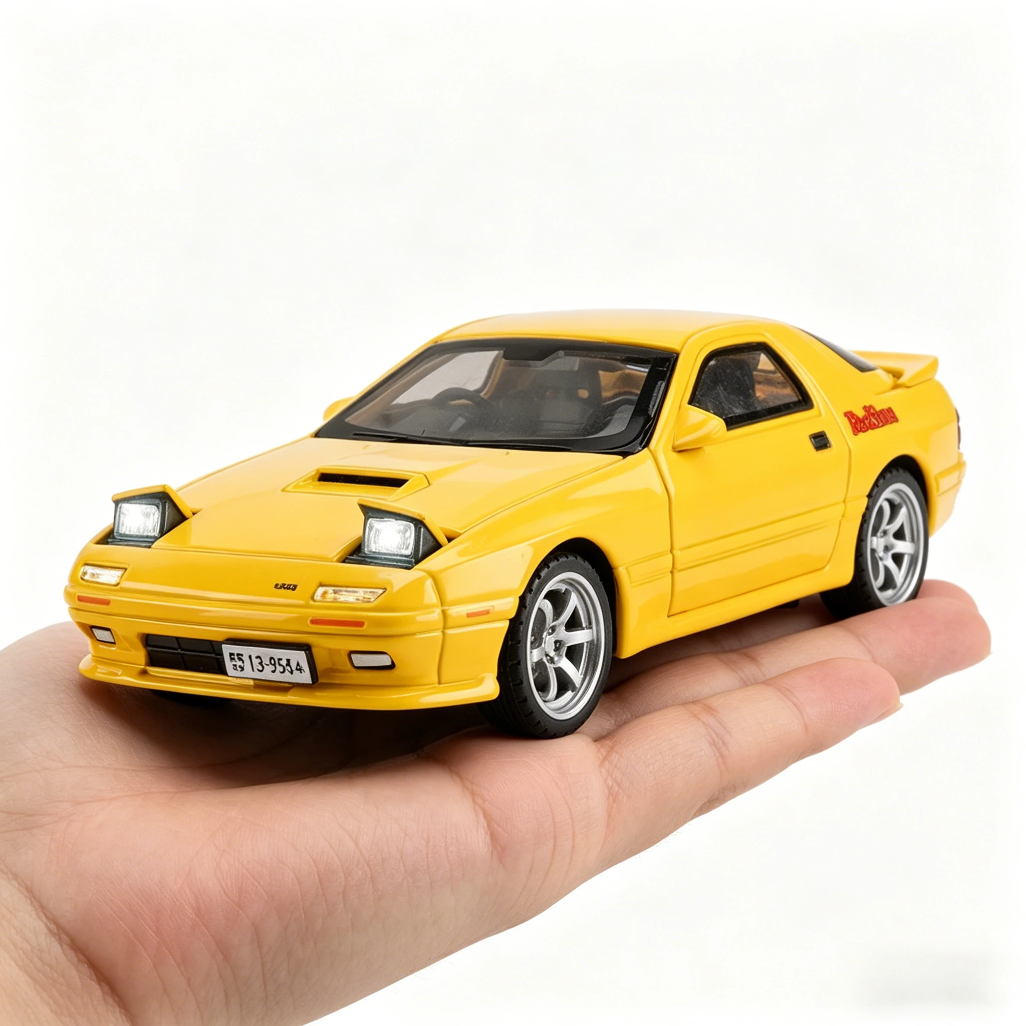

1:32 RX7 Toy Car Model Die-cast Metal Doors Opened Pull Back Simulation Supercar Models Children's Gifts Collection