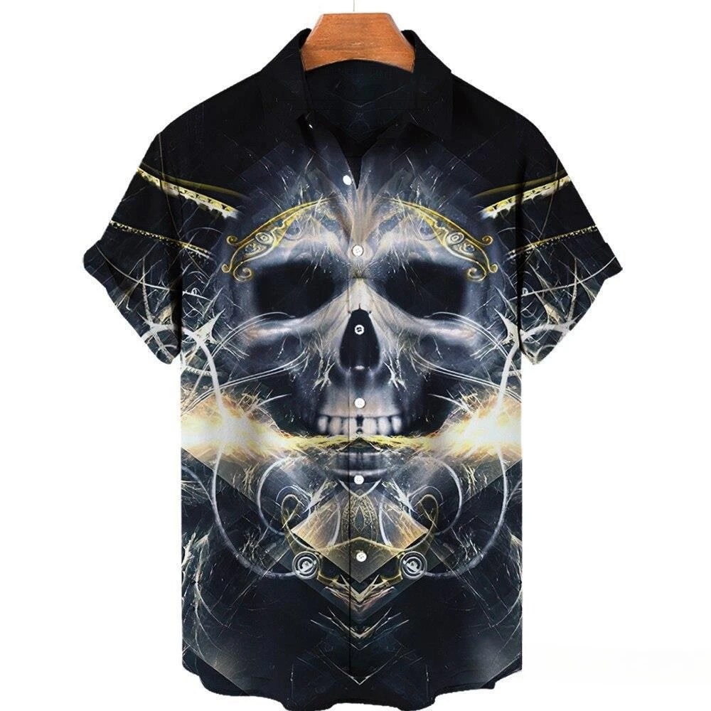 

Мужская пляжная рубашка с гавайским принтом 3D Fashion, летняя, повседневная, хит продаж, для курортного отдыха