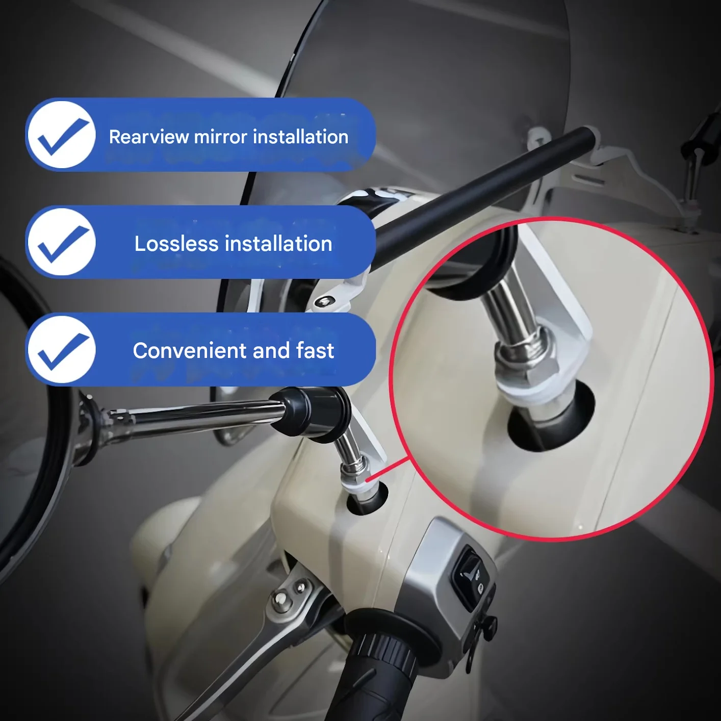 For HAOJUE Lumi125 Special windscreen multi-functional bracket integrated design for windproof and chest protection