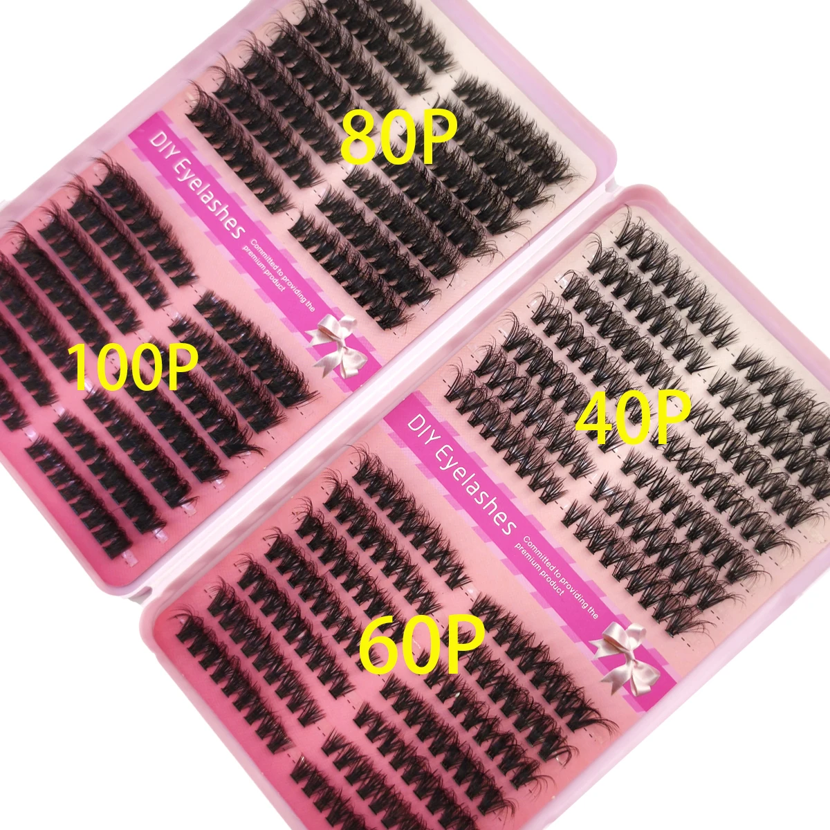 HBZGTLAD Nuevo 10D-200D Bandeja Mixta de Extensiones de Pestañas Voluminosas y Gruesas, Pestañas de Visón Sintético, Maquillaje de Extensiones de Pestañas Efecto Ojo de Gato ﻿