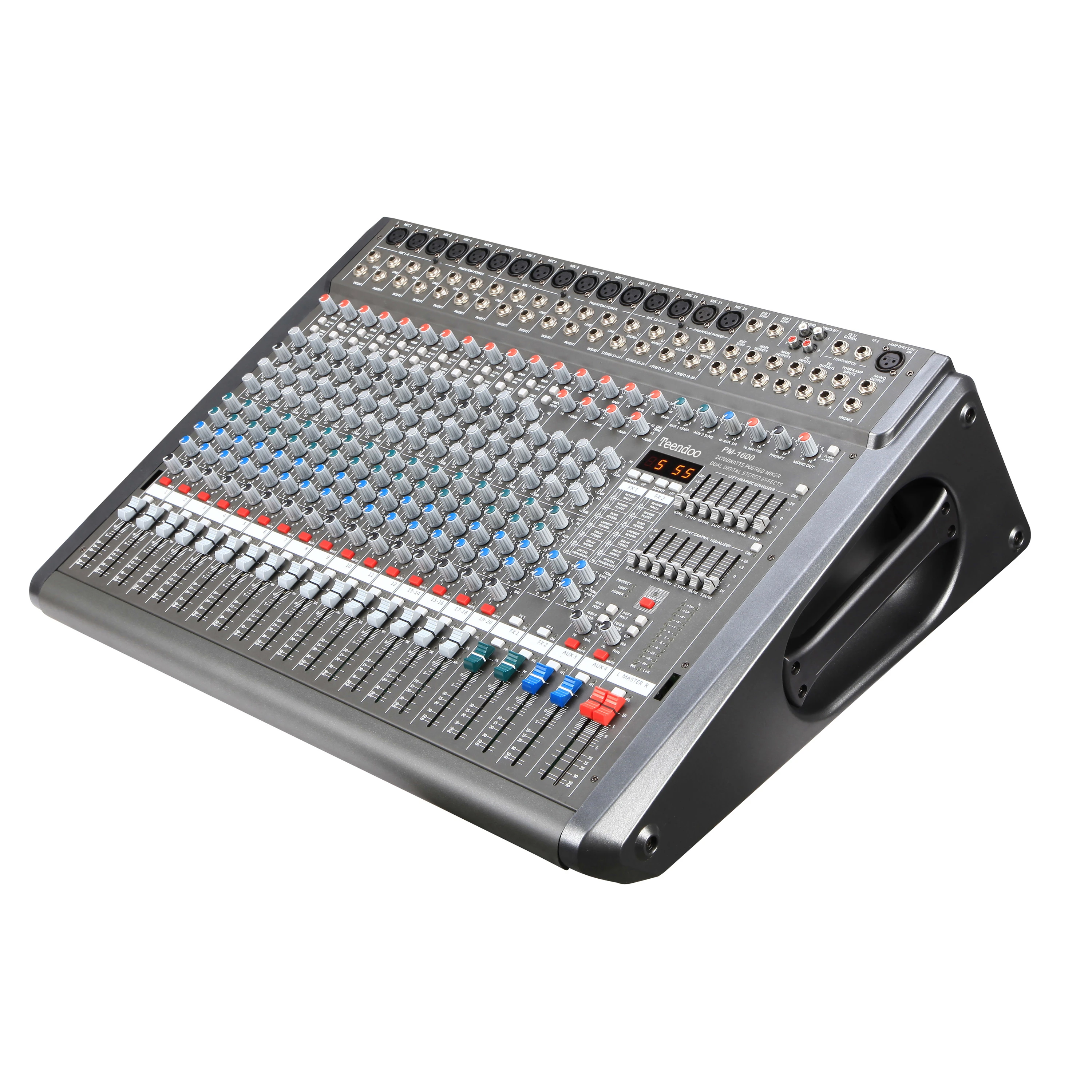 Wholesale console power mixer audio with 12 channel mono+4 stereo