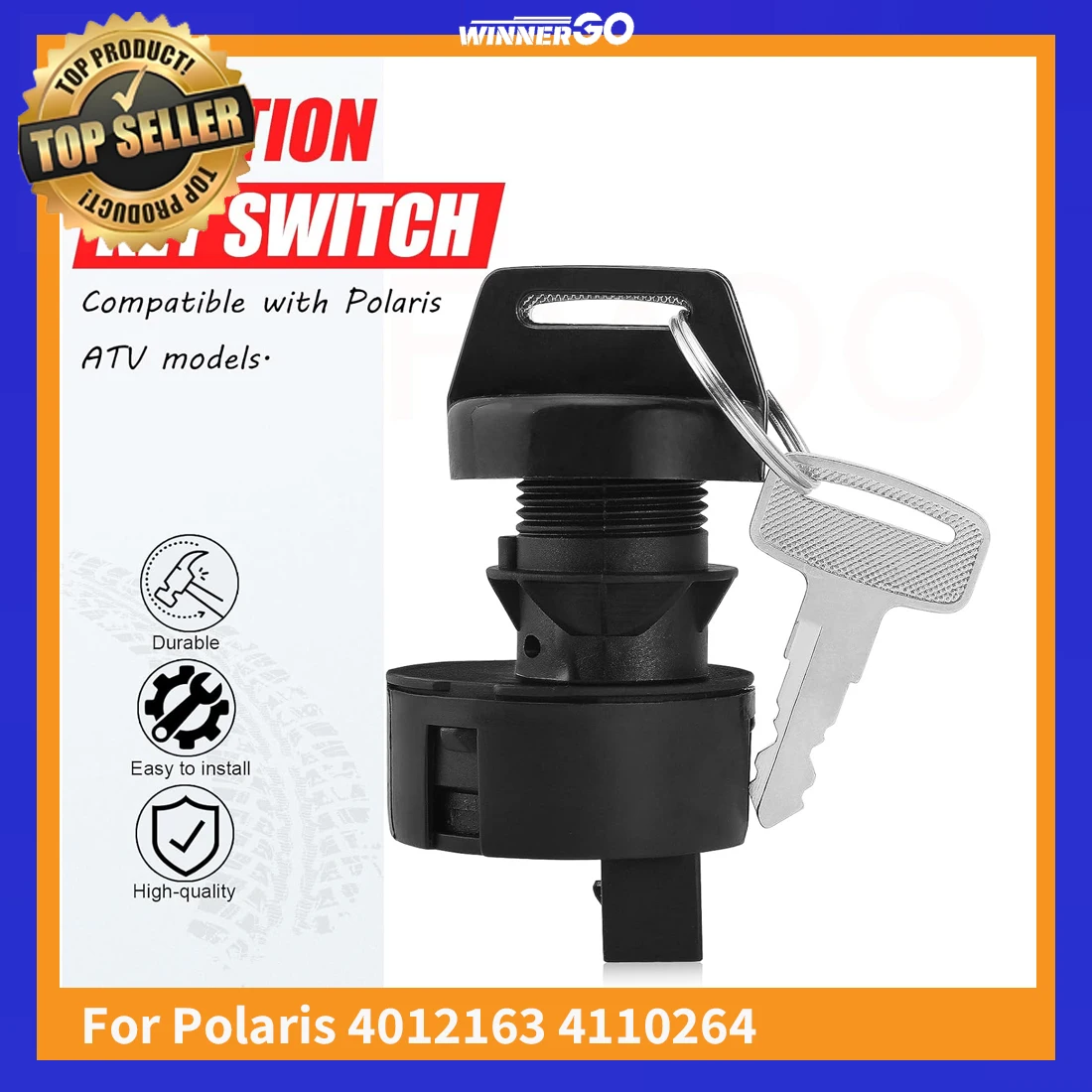 

4012163 4110264 Ignition Key Switch FOR Polaris Sportsman 400 500 600 700 Ranger Predator Scrambler Magnum Big Boss Outlaw Trai