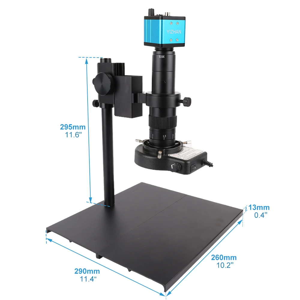 Middle Stand Metal Digital Microscope for Electronics 2MP VGA 1080P 30FPS SD Camera 180X Zoom Lens soldering PCB Phone Repair