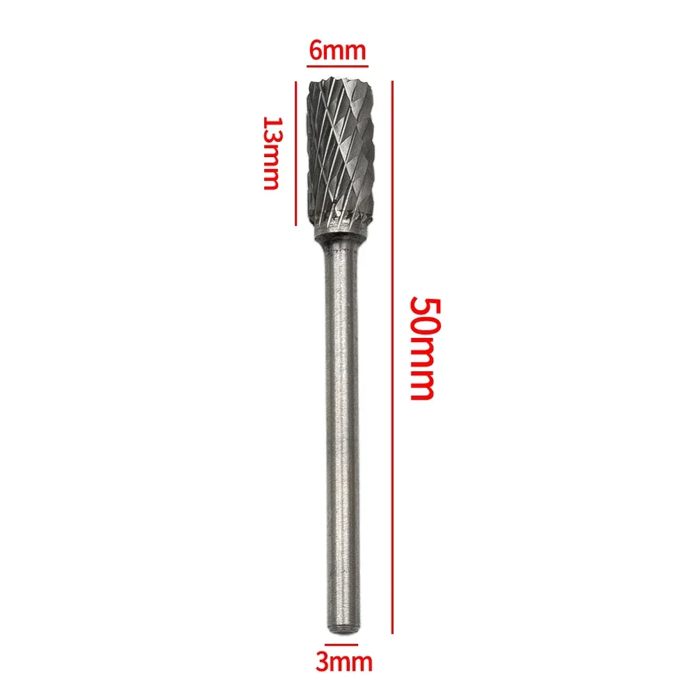 1x Wolfraamcarbide Roterende Vijl Harde Legering Roterende Bur Boor Graveerfrees Carbide Roterende Vijl Wolfraam Hout Steenhouwen