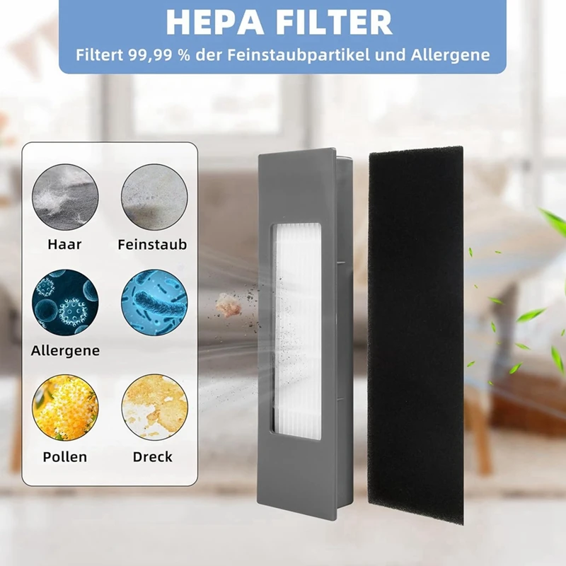 Cepillo lateral principal y filtros Hepa para Ecovacs Deebot N8 / N8 + / N8 Pro + / T9 / T9 + / N10 +, OZMO 950/920 / T8 / T8 +