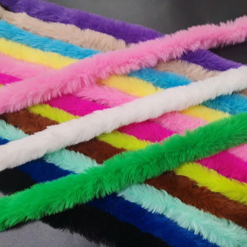 Faux Fur Trim Strip, Fluffy Plush Fringe, DIY Sewing Edge Decor Accessories for Clothing Hat Collar