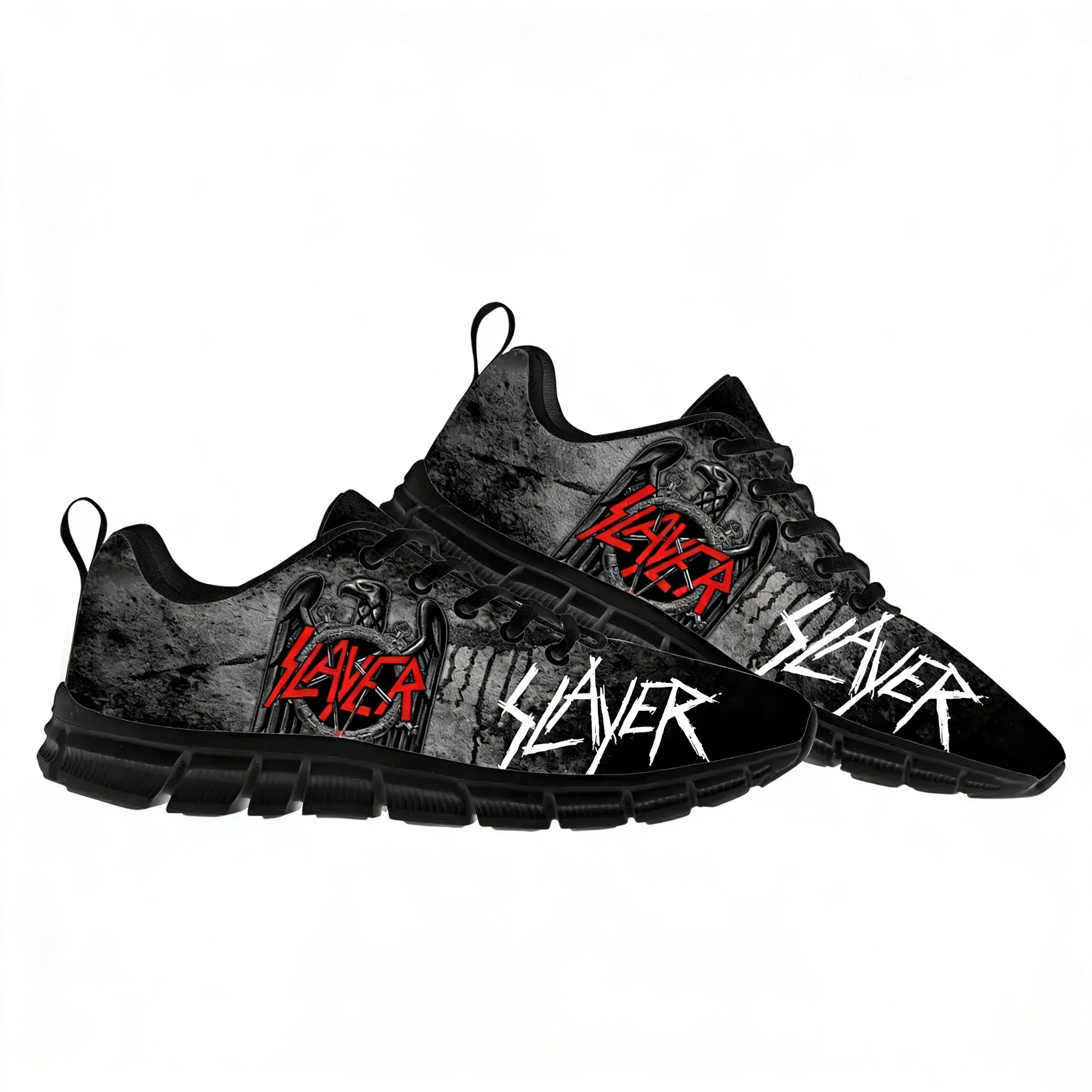 Slayer Heavy Metal Band Sports Shoes Mens Womens Sneakers Lightweight Fashion Casual Hiking Sneaker Custom Built Shoe