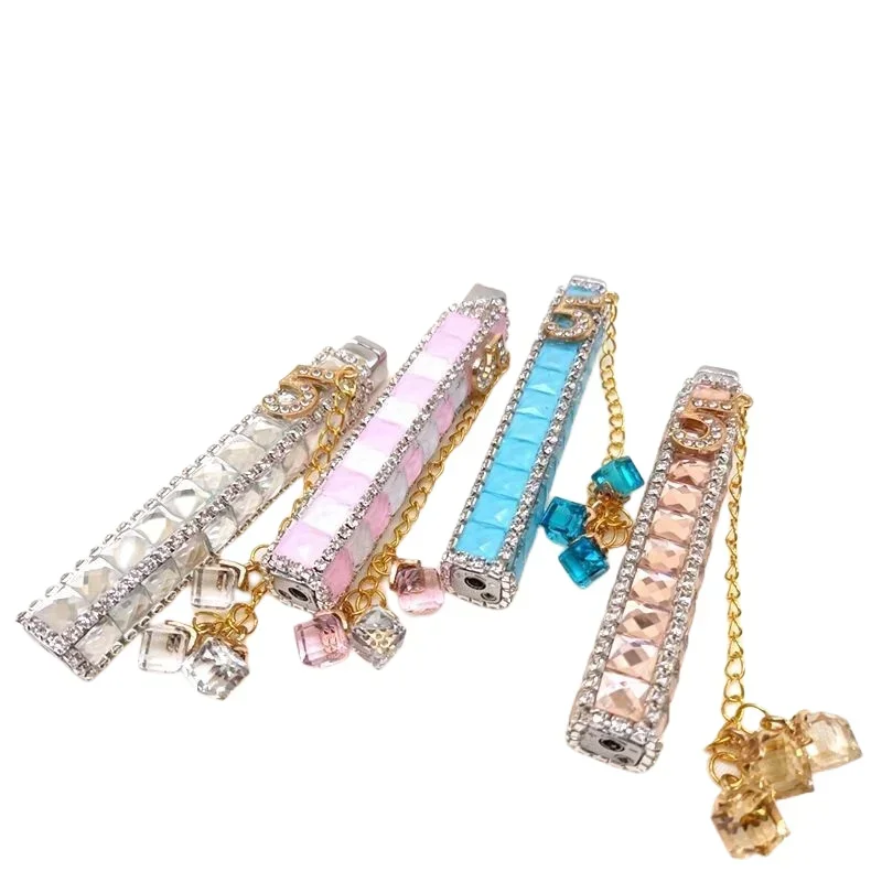 Ladies Daily Lighter Beautiful Rhinestone Lighter Butane Torch Lighter Electronic Ignition Gadgets Lighter Smoking Accessories