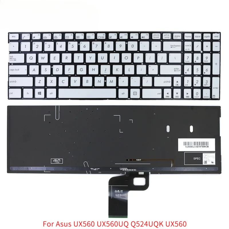 

New Ru Laptop Keyboard for Asus UX560 UX560UQ Q524UQK UX560