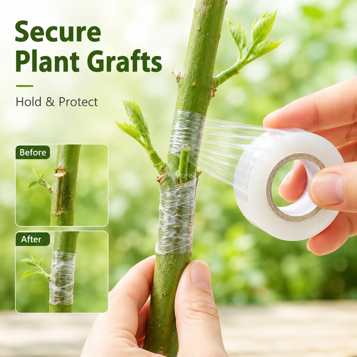 Eco Friendly Plant Grafting Tape Biodegradable Graft Film Self Adhesive Garden Bind Belt for Nursery Branch Care
