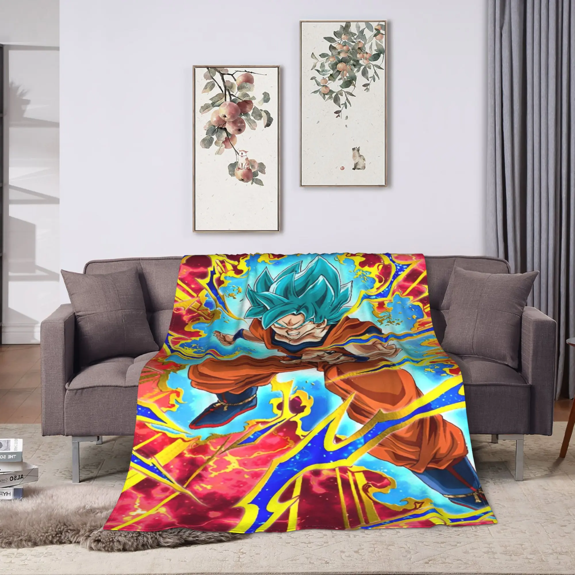 Anime D-Dragons B-Balls  Blanket Quality Super Warm  Throw Blanket Winter Airplane Travel Bedroom Novelty Bedspread