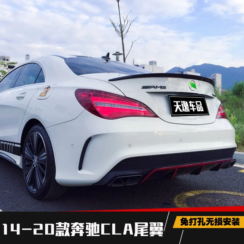 For Mercedes Benz W117 Spoiler 2015-2018 CLA CLA200 220 260 spoiler High Quality Car Rear Wing Color Rear Spoiler 1 order