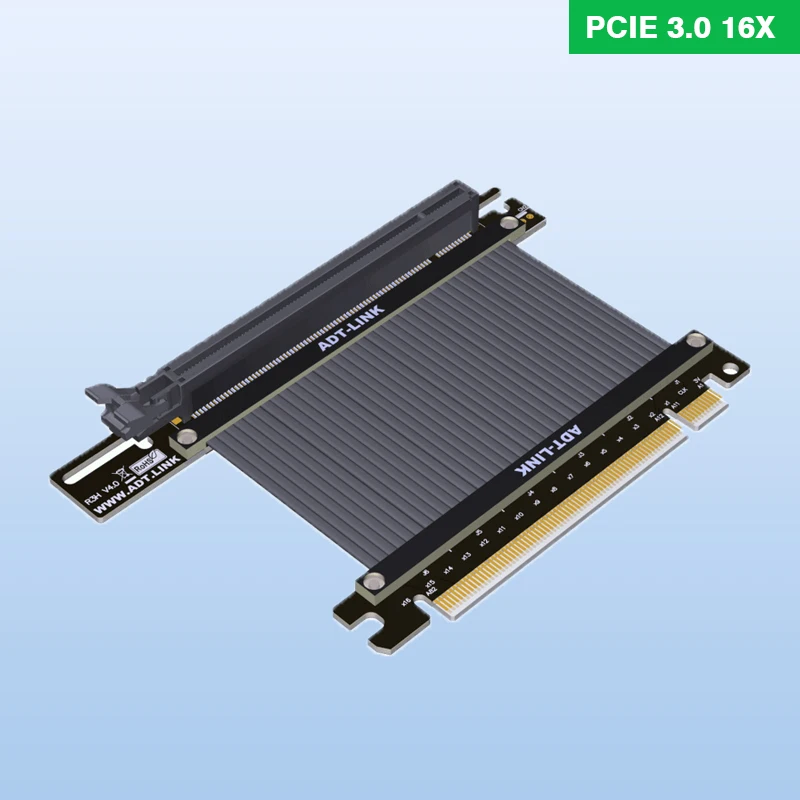 

PCI-E 3.0 High Speed Flexible Extender Riser Cable 300mm Ultimate High Speed Cable EMI Shielding PCI-Express 3.0 16X Slots Riser