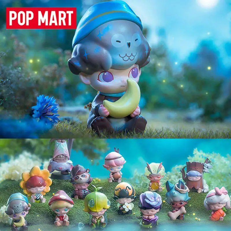 

POP MART Dimoo Forest Night Series слепая коробка Mystery Box Guess Bag игрушки куклы милые аниме фигурки настольные украшения коллекция подарок