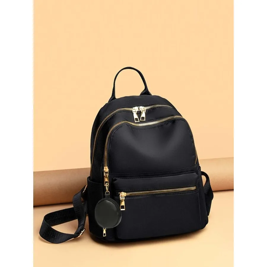 

Waterproof, Lightweight, Business Casual Waterproof, Lightweight Minimalist Multi Zip Backpack With Coin Purse For Teen Girls W