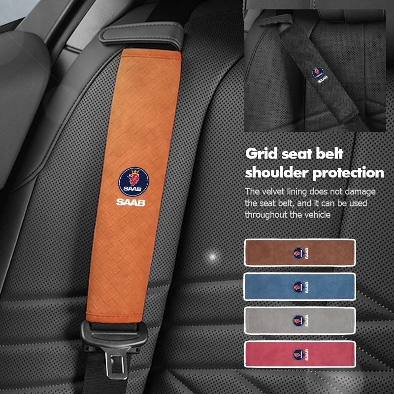 For SAAB Universal Car Seat Belt Shoulder Protection Pad Accessories 9-3 9-5 93 9000 900 9-7 600 99 9-X 97X Turbo X
