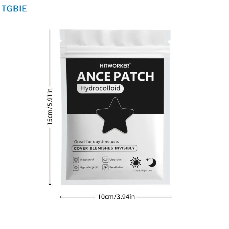 [TL]【TL】400/600/800Pcs Patches Hydrocolloid Pimple Patch Black Star Waterproof Shape Spots Pimple Treatment Concealer Patches