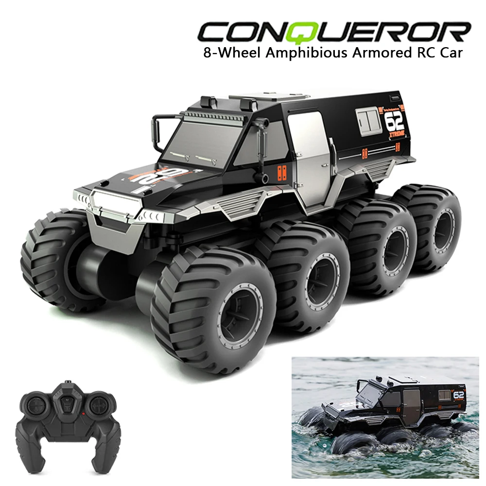 Q137 8WD RC Car 2.4G anfibio 8 ruote telecomando camion arrampicata fuoristrada veicoli corazzati impermeabili giocattoli per bambini