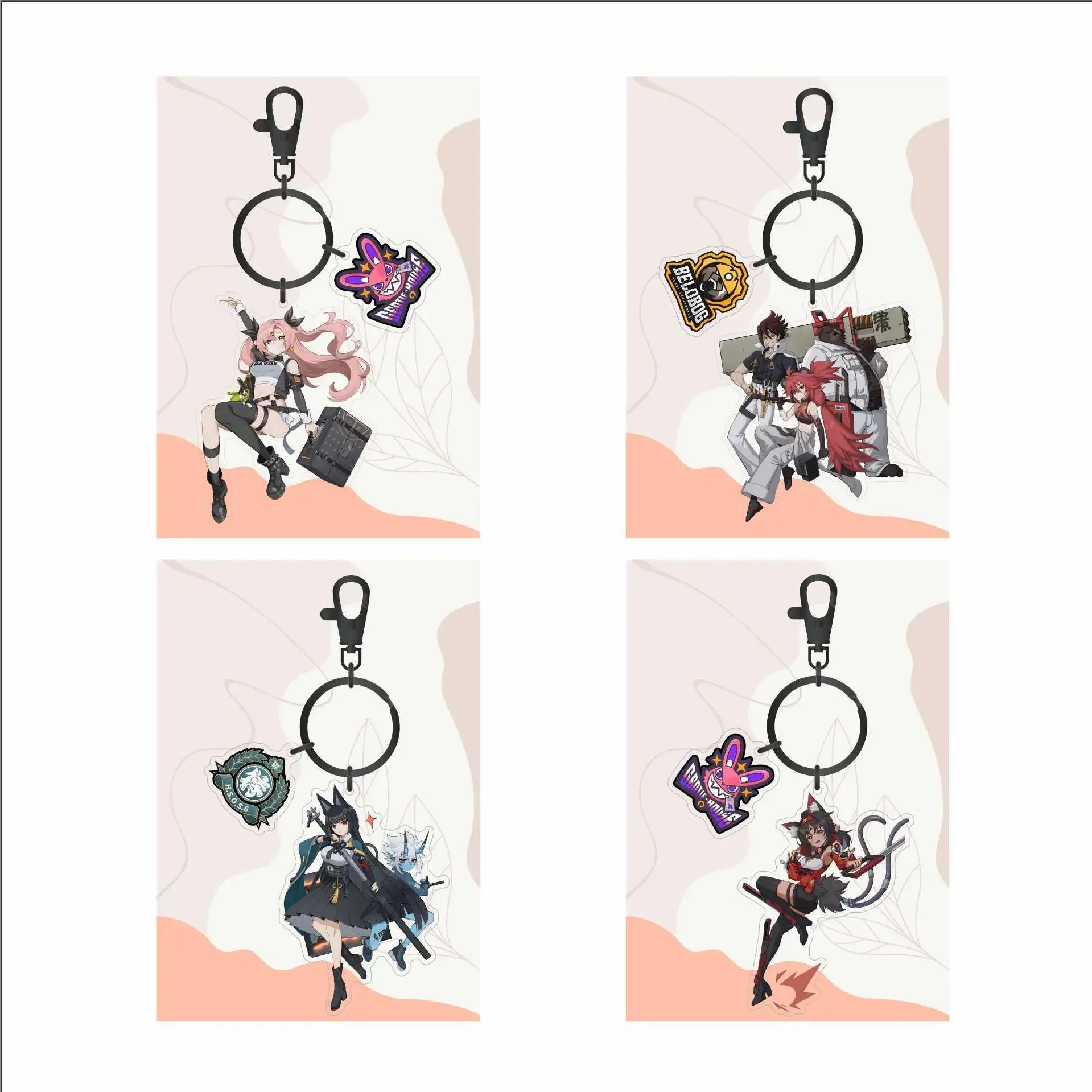 

Zenless Zone Zero Acrylic Keychain Von Lycaon Ellen Joe Grace Howard Nekomiya Mana Key Chain Game Cosplay Props Gift