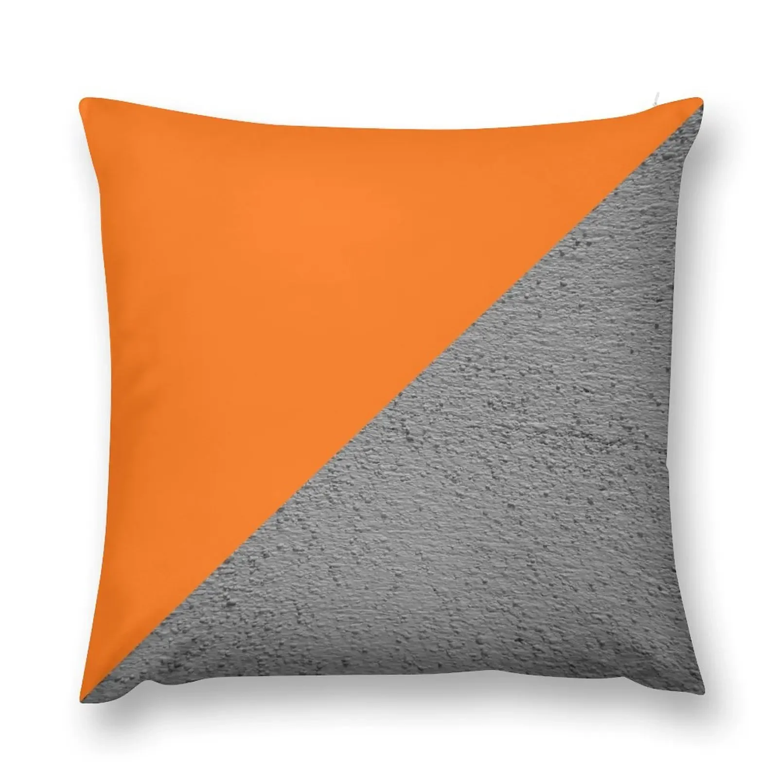 Concrete grey and orange geometric background Throw Pillow christmas pillow case Cushion Cover For Sofa pillow