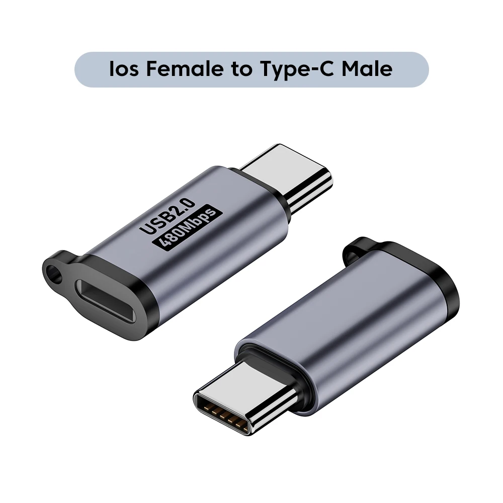 Micro USB Naar Type C Adapter Mini USB Naar USB C 480Mbps Snelle Data Opladen Connector USBC Naar Lightning Adapter voor iPhone Android